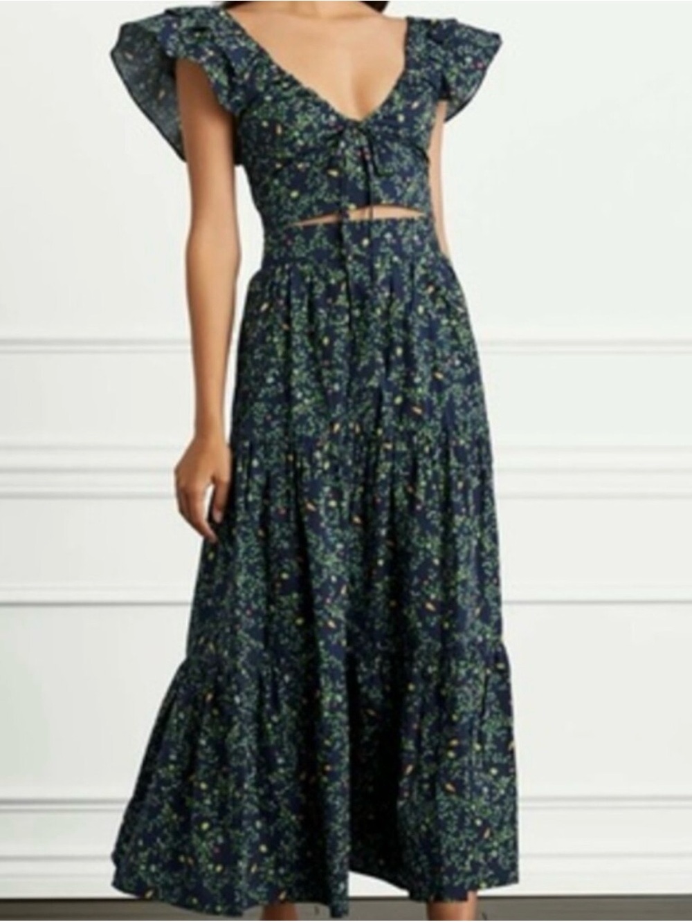 Hill House Alexa Top and Tiered Skirt Set, Midnight Garden